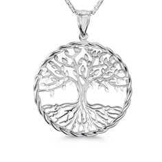 Sterling Silver Tree of Life pendant on 20" sterling silver chain. Symbolic Silver Necklace With Tree Of Life, Silver Tree Of Life Round Pendant Necklace, Spiritual Sterling Silver Jewelry With Tree Of Life, Sterling Silver Tree Of Life Jewelry, Sterling Silver Tree Of Life Round Pendant Necklace, Sterling Silver Tree Of Life Round Pendant Jewelry, Sterling Silver Tree Of Life Round Pendant, Sterling Silver Tree Of Life Necklace With Round Pendant, Symbolic Sterling Silver Tree Of Life Jewelry