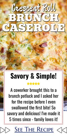 broccoli and cheese casserole recipe for brunch