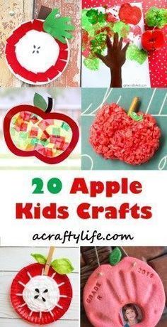 apple crafts for kids to make with paper plates