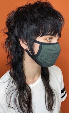 Bangs Mullet, Lace Front Wigs With Bangs, Androgynous Haircut, Edgy Hair