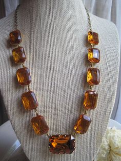 Fluidity Citrine Statement Necklace Art Deco by SacredCake on Etsy Orange Jeweled Jewelry As Gift, Orange Jeweled Jewelry For Gift, Luxury Orange Jeweled Jewelry As Gift, Handmade Vintage Crystal Necklaces For Party, Handmade Vintage Crystal Necklace For Parties, Orange Citrine Vintage Jewelry, Vintage Orange Citrine Jewelry, Handmade Vintage Citrine Jewelry, Vintage Crystal Necklace For Gifts