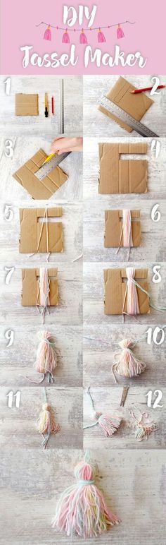 diy tassel maker with instructions on how to make it