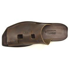 Designer Leather Slides With Single Toe Strap, Classic Leather Slides With Single Toe Strap, Designer Brown Leather Slides, Designer Leather Slides In Brown, Modern Brown Leather Slides, Brown Slides With Leather Lining And Single Toe Strap, Cydwoq Sandals, Cydwoq Shoes, Us Man