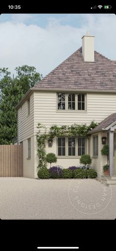 the front view of a house with an attached garage