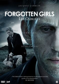 the movie poster for forgotten girls, featuring a man in a suit and tie standing next to another man