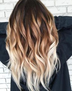 Envy-inducing Platinum Blonde to Golden Brown #balayagehairblonde Blonde Ombre Hair Color, Hair Highlight Trends, Blonde Ombre Hair, Ombre Hair Color Ideas, Blond Ombre, Cute Hair Colors, Dyed Natural Hair