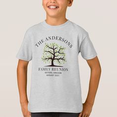 Customize this genealogy family tree reunion event by clicking the "Personalize" button. Change the name, event, city and state including the year. Perfect for any group event that you want to remember for years and will look good on the group or family album Bachelorette Party Tshirts, Tree Camping, Cruise Party, Family Genealogy, Family Album, Personalized Family, Vacation Outfits, Family Reunion, Summer Tshirts