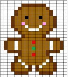 a cross stitch pattern with a teddy bear on it