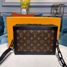 Louis Vuitton Soft Trunk Monogram Canvas For Women, Women’s Handbags, Shoulder And Crossbody Bags 9.4in/24cm LV Louis Vuitton Soft Trunk, Baby Tote Bag, Stylish Handbags, Evening Clutch Bag, Black Hardware, Vuitton Bag, Tote Backpack, Kids Bags, Monogram Canvas