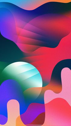 an abstract background with different colors and shapes in the form of wavy lines, overlappingly