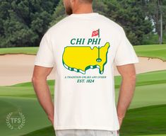 This is the perfect Chi Phi (Chi Phi) Fraternity t-shirt for lounging around, exploring, or for casual every day wear! This Fraternity t-shirt will quickly become your go-to shirt! Soft, comfy, made from high quality heavyweight material, and printed here in the USA. Grab one for yourself, your brother, or give it as a gift to your son or grandson in college Greek Life! Featuring a vibrant full back print and fraternity letters on front left-chest. **LISTING IS FOR CHI PHI Fraternity. Please be Alpha Gamma Rho, Kappa Alpha Order, Fraternity Letters, Theta Chi, Lambda Chi Alpha, Sigma Alpha Epsilon, Alpha Fraternity, Sigma Pi, Alpha Sigma