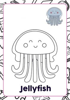 jellyfish coloring page with the name jellyfish