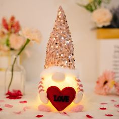 Listing Date:11/19/2024 Valentines Dessert Table, Roses Romantic, Gnome Doll, Valentines Party Decor, Cheap Wedding Decorations, Love Gnome, Christmas Elf Doll, Elf Decorations, Thick Beard