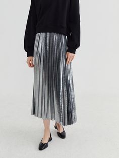 Composition : POLYESTER 95% SPAN 5%Color : SilverCountry of Origin : Republic of Korea Pleats Skirt, Composition, Skirt, The Originals, Silver, Color