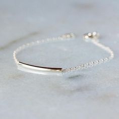 Silver Bar Bracelet Minimal Layering Bracelet Sterling | Etsy Adjustable Silver Chain Minimalist Bracelet, Sterling Silver Bracelet With Delicate Chain For Everyday, Delicate Chain Sterling Silver Bracelet For Everyday, Everyday Sterling Silver Bracelet With Delicate Chain, Silver Minimalist Chain Bracelet With Adjustable Chain, Minimalist White Gold Delicate Chain Bracelet, Dainty Sterling Silver Bracelet With Silver Chain, Dainty Sterling Silver Chain Bracelet, Minimalist White Gold Adjustable Chain Bracelet