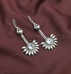 Long Indian Oxidised Silver Jewelry boho Style Replica Tribal Ethnic South Indian Jhumka Earrings for women girl ladies kurti saree jewelry Add charm and charisma to your beautiful personality with this stylish and trendy SET for girls or women. Made up of high-quality stuff, it is an IDEAL GIFT for any occasion for your loved ones; it will surely make a memorable impression. Perfect gift for girls, women, girlfriend. You can pair it with any casual, semi-formal, or informal attire, and gather c Silver Hand Set Temple Jewelry Danglers, Bohemian Silver Earrings With Cutdana, Silver Bohemian Earrings With Cutdana, Indian Wear Casual, Informal Attire, Indian Jhumka, Ladies Kurti, Antique Silver Earrings, Oxidised Silver Jewelry