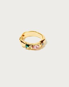 Gold Midday Ring | En Route Jewelry Valentine's Day Gold Gemstone Ring, Promise Stackable 14k Gold Signet Ring, Dainty Gold Enamel Ring Gift, En Route Jewelry Earrings, En Route Jewelry, En Route Jewelry Necklace, Trendy Ring, Ring Collections, Perfect Ring