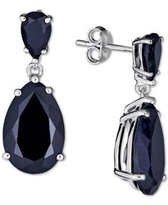 in stock Classic Blue Jewelry From Macy's, Classic Blue Macy's Jewelry, Elegant Blue Earrings From Macy's, Macy's Teardrop Jewelry With Matching Earrings, Macy's Formal Drop Earrings, Macy's Sterling Silver Teardrop Jewelry, Classic Sapphire Drop Jewelry, Macy's Teardrop Earrings For Anniversary, Classic Teardrop Jewelry From Macy's