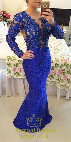 vampal.co.uk Offers High Quality Royal Blue Beaded Bodice Full Sleeve Backless… Blue V-neck Mermaid Dress For Gala, Embellished Backless Blue Dress, Blue Embellished Backless Dress, Blue Floor-length Mermaid Dress For Night Out, Fitted Blue V-neck Mermaid Dress, Blue Fitted V-neck Mermaid Dress, Blue Long Sleeve Mermaid Dress For Gala, Blue Evening Dress With Sweep Train For Night Out, Blue Embellished Fitted Mermaid Dress