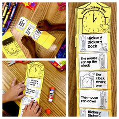 this is an activity for children to learn how to read the time in their books