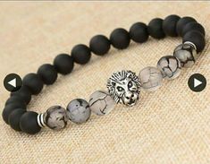 Lion Head Bracelet, Long Pearl Necklaces, Pearl Jewelry Necklace, Beaded Cuff, Bangle Bracelets With Charms, Lava Rock, Charm Bangle