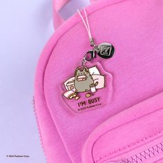 PUSHEEN THE CAT CHARM ♡ Supercute keychain charm for phones, wallets, and more featuring Pusheen the Cat, her sister Stormy, and her brother Pip! MAKE YOUR TECH STAND OUT ♡ These super cute charms are perfect for attaching to smartphones, cameras, lanyards, and keyrings as decoration, and to purses, bags, backpacks, and luggage to personalize and help identify your belongings! SUPER SAFE ♡ Strong reinforced string withstands repeated pulling and hanging without weakening and attaches by looping Pusheen Keychain, Pusheen The Cat, Cat Acrylic, Cool Keychains, Keychain Charm, I'm Busy, Cat Charm, Acrylic Charms, Cute Charms