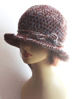 "Ready to Ship! Crochet Fedora Hat, Wool Hat, Wide Brim Hat, Stiff Brim, Women Wool Hat, Wide Brim, Chunky Hat, Flapper Hat, Brimmed Hat. Inspired by timeless style of the Roaring hat will keep you warm and cozy while looking chic. Roaring timeless style hat that never goes out of fashion. It's so versatile. Wear the brim a couple of ways: Roll it up, or bring it down. Super stylish crochet hat will add a special touch to your wardrobe.  This packable hat is about to be the most functional and c 1920s Hats Women, Crochet Fedora Hat, Crochet Fedora, Winter Hat Women, 1920s Hats, Black Patent Loafers, Packable Hat, Chunky Hat, Flapper Hat