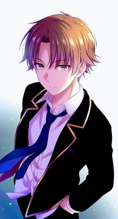 an anime character wearing a suit and tie