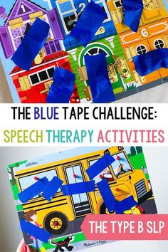 the blue tape challenge speech therapy activities