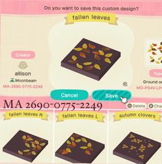 an animal crossing game screen showing the menus for different items and their name on it