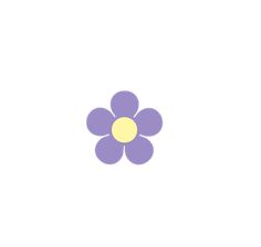 a purple flower on a white background