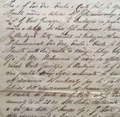 an old letter with writing on it