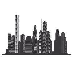 the houston texas skyline in black and white with text that reads, houston - texas