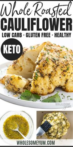 grilled cauliflower with low carb and gluten free healthy keto