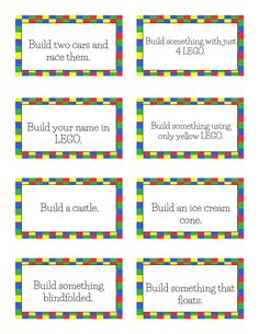 printable name tags for legos with the words build something that floats on them