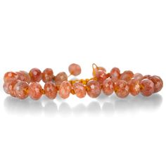 Joseph Brooks 8mm Faceted Sunstone Rondelle Bracelet | Quadrum Gallery Sunstone Bracelet, Oregon Sunstone, The Chakras, True Self, Macrame Bracelets, All That Glitters, Pink Bracelet, Good Fortune, Sterling Silver Charm