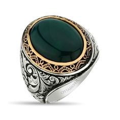 OTTASILVER Green Agate Stone Men Ring in Silver Luxury Agate Men's Ring For Formal Occasions, Mens Silver Jewelry, S Ring, Men Rings, Men Ring, Red Agate, Green Agate, Birthday Gifts For Boyfriend, Silver Rings Handmade