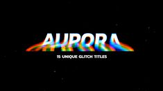 aurora logo with the word aurora in rainbow colors on a black background, surrounded by colorful lines