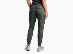 Resistor™ Air Joggr in Women's Pants | KÜHL Clothing Breathable Green Activewear For Outdoor Activities, Functional Nylon Bottoms For Travel, Lightweight Recycled Polyester Outdoor Bottoms, Lightweight Recycled Polyester Bottoms For Outdoor, Casual Nylon Activewear With Functional Pockets, Go-dry Relaxed Fit Outdoor Activewear, Functional Midweight Activewear For Travel, Breathable Sporty Bottoms For Outdoor, Green Relaxed Fit Activewear For Outdoor Activities