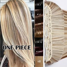 Highlight THICK One Piece 100% Remy Human Hair Extensions Clip in 3/4 Full Head One Piece Invisible 5Clips is flexible to use by your choice Soft, Silky, Straight, Reusable! We offer 24 Hours Dispatch  and items will be shipped within 24hrs after getting you verified payment(except weekend and holiday); Wholesale by our own professional hair extensions factory; Our factory use to supply many well-knoen store in Europe and UK; Please Feel free to contact us via eaby message if you have any proble Hair Extension Tips And Tricks, Professional Hair Extensions, Human Hair Pieces, Hair Extensions Clip, Extensions Clip In, Remy Human Hair Extensions, 100 Remy Human Hair, Brown To Blonde, Real Human Hair