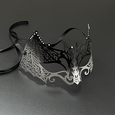 The black mask for women contrasts with the elegant black mask, which comes with clear rhinestones for women. Mask Ball Party, Bat Women, Black Masquerade, Black Masquerade Mask, Mask Ball, Bat Mask, Metal Mask, Female Mask, Ball Party