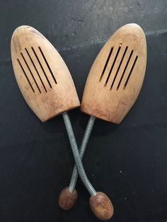 Great pair of vintage wooden shoe trees or shoe stretchers.  Would be great for display . Perfect vintage condition - springs nice and tight. 1970 Style, Shoe Stretcher, Vintage Man, Wooden Shoe, Wood Shoes, Metal Spring, Wooden Shoes, Shoe Tree, Retro Shoes