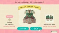 the animal crossing character is wearing a dress