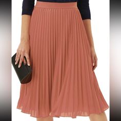 New With Tags, Never Worn Other Than To Try On! High Quality Midi Length Pleated Skirt In A Pretty Salmon-Pink Color. Tweed Midi Skirt, Salmon Pink Color, Pink Floral Skirt, Velvet Midi Skirt, Silk Midi Skirt, White Midi Skirt, Eyelet Skirt, Leather Pleated Skirt, Tiered Midi Skirt