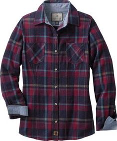 Shop Women's Anchorage Parka | Legendary Whitetails Husband Shirts, Women's Button Down Shirt, Casual Tops For Women, Long Sleeve Plaid, Plaid Flannel Shirt, Sangria, Flannel Shirt