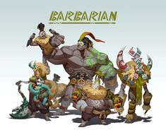 an image of some characters from the game barbarian