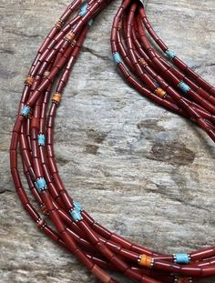 Sterling Silver Multi Strand Multi Stone Red Coral Bead Necklace 24 Inch Turquoise Squash Blossom, Coral Beads Necklace, White Buffalo Turquoise, Squash Blossom Necklace, Cluster Pendant, Coral Beads, Multi Strand Necklace, Multi Stone, Red Coral