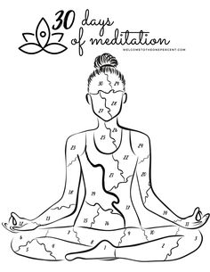 the 30 days of meditation coloring page