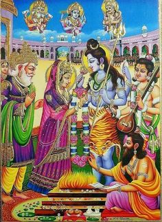 Shiva Parvati Marriage, Lord Shiva Parvati Images, Shiva Ratri, Parvati Shiv, Hindi Art, Lord Shiva Parvati, Bhagwan Shiv, Mahadev Parvati, Black Blouse Designs