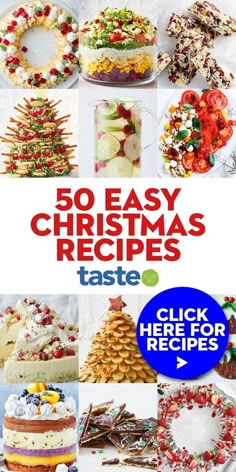 50 easy christmas recipes to make for the holiday season, including cake and desserts